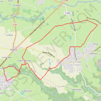 Trace GPS Saint Jean de Toulsas (69), itinéraire, parcours