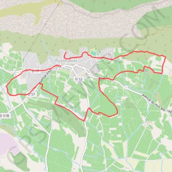 Trace GPS Autour de Puyloubier, itinéraire, parcours