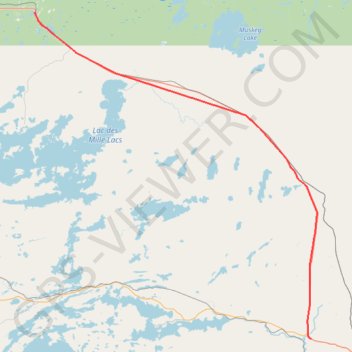 Trace GPS Upsala - Shebandowan, itinéraire, parcours