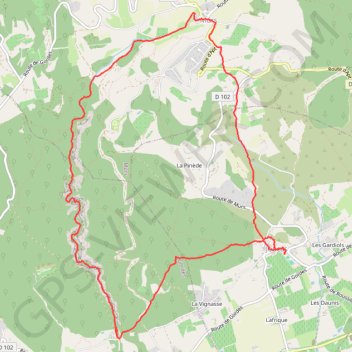 Trace GPS Joucas-Moulins de Véroncle, itinéraire, parcours