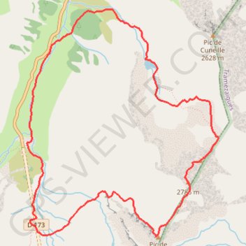 Trace GPS Pic de Garlitz depuis le tunnel de Bielsa, itinéraire, parcours