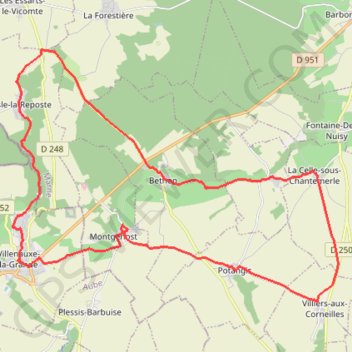 Trace GPS 🚴 Trace ,boucle des coteaux du Sezannais (Champagne), itinéraire, parcours