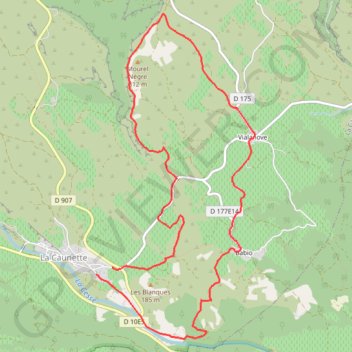 Trace GPS La Caunette Vialanove Babio en Minervois, itinéraire, parcours