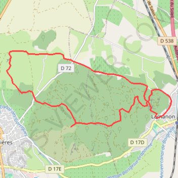 Trace GPS Lamanon - Castellas - Roquemartine, itinéraire, parcours