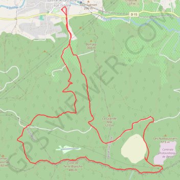 Trace GPS Sainte Anastasie - Plateau des Thèmes, itinéraire, parcours