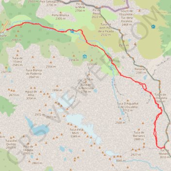 Trace GPS Tuc de Molières, itinéraire, parcours