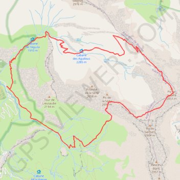 Trace GPS Pic de la Géla (hautes Pyrénées), itinéraire, parcours