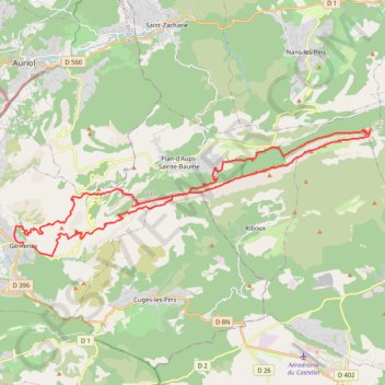 Trace GPS Sainte-Baume, itinéraire, parcours