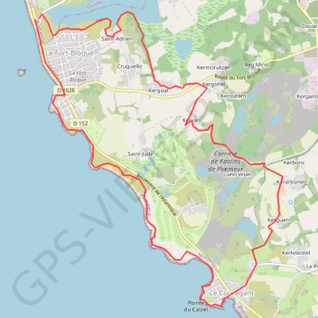 Trace GPS Randonnée à Ploemeur, itinéraire, parcours