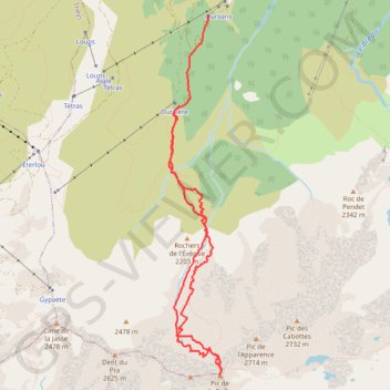 Trace GPS Pic de la Belle etoile, itinéraire, parcours