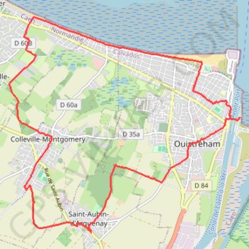 Trace GPS Rando autour de Ouistreham, itinéraire, parcours