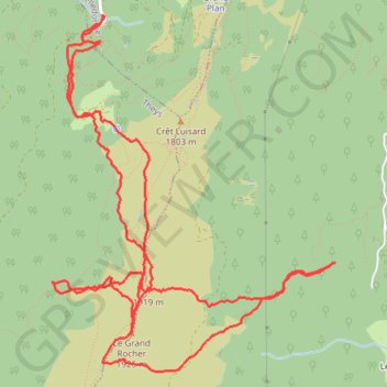 Trace GPS Tricotage au tour du Grand Rocher, itinéraire, parcours