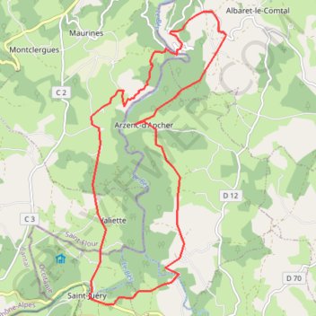 Trace GPS Balcons du bès, itinéraire, parcours