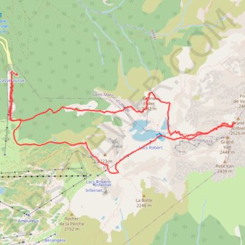 Trace GPS Grand Eulier - Grand Sorbier, itinéraire, parcours