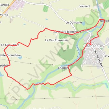 Trace GPS Sentier des coteaux - Chanzeaux, itinéraire, parcours