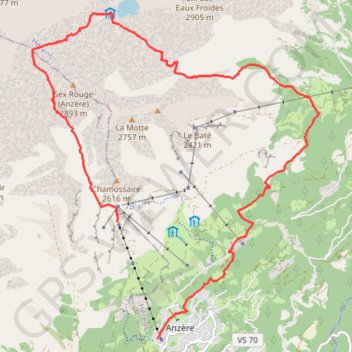 Trace GPS Cabane des Audannes, itinéraire, parcours