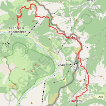 Trace GPS Chatel - jour 3, itinéraire, parcours