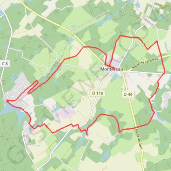 Trace GPS Étangs et rigoles du Loiret, itinéraire, parcours
