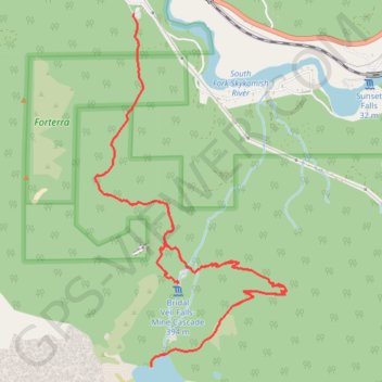 Trace GPS Lake Serene via Bridal Veil Falls, itinéraire, parcours