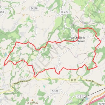 Trace GPS Circuit de la Chapelle Rambaud à Menthonnex par la croix des Bornes, itinéraire, parcours