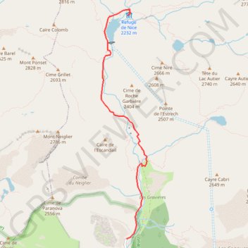 Trace GPS Lac de la Fous, itinéraire, parcours