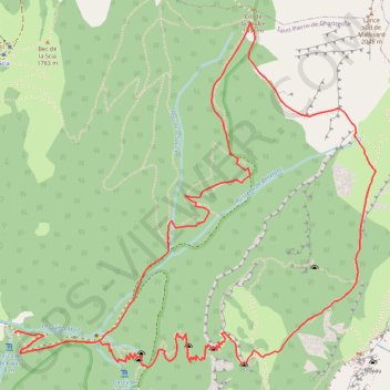 Trace GPS Col de la Saulce, le Prayet, Perquelin, itinéraire, parcours