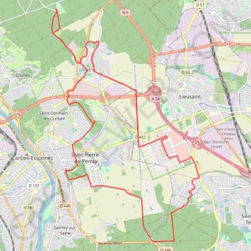 Trace GPS Balade en vélo dans Sénart, itinéraire, parcours