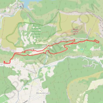 Trace GPS AIX (SAINTE VICTOIRE), itinéraire, parcours