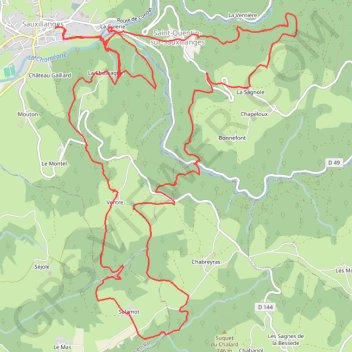 Trace GPS Patrice BOUTET 2022-04-18 reco trail Améthyste 2022 sur parcours 2017, itinéraire, parcours