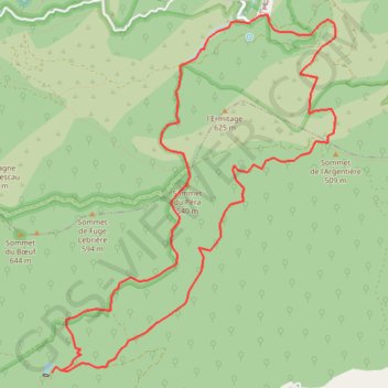 Trace GPS Les Crêtes de La Chartreuse de la Verne, itinéraire, parcours