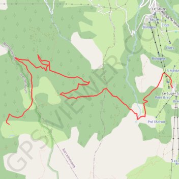 Trace GPS Super Sauze - Col des Alaris, itinéraire, parcours