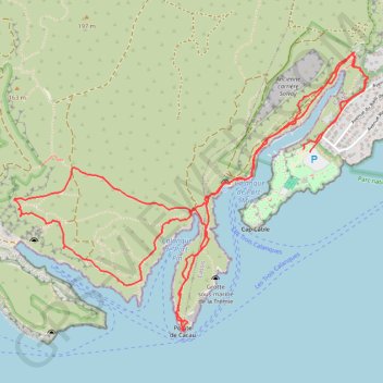 Trace GPS Calanques de Cassis, itinéraire, parcours