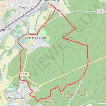 Trace GPS Rando à montmacq, itinéraire, parcours