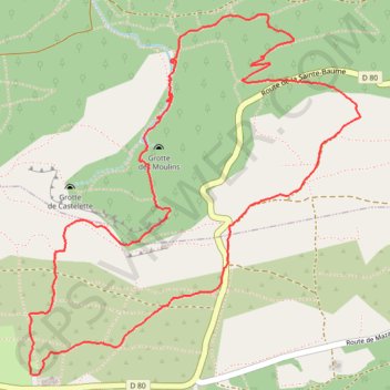 Trace GPS Sainte-Baume - Source de l'Huveaune, itinéraire, parcours