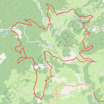 Trace GPS La Croix Piouze et la Croix de Grassidet - Arcon, itinéraire, parcours