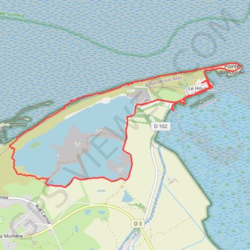 Trace GPS Le Hourdel Baie de Somme, itinéraire, parcours