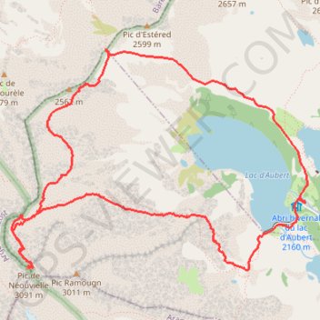 Trace GPS Pic de Néouvielle en boucle, itinéraire, parcours