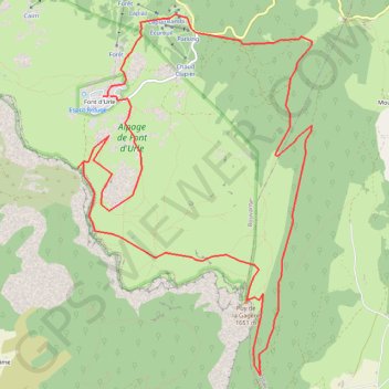 Trace GPS Font d'Urle, karst et Gagère (Vercors), itinéraire, parcours