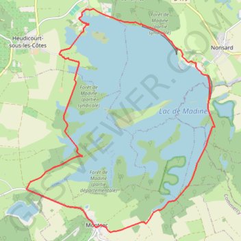 Trace GPS Lac de Madine - Heudicourt, itinéraire, parcours