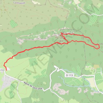 Trace GPS Pic-Saint-Loup - Crêtes - Pas de la Pousterle, itinéraire, parcours