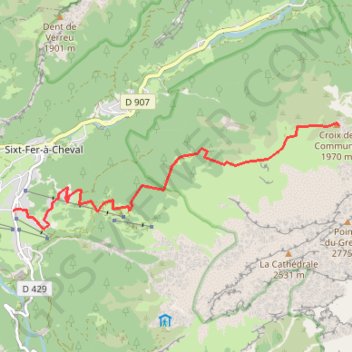 Trace GPS Samoëns, Croix de la Frête, itinéraire, parcours