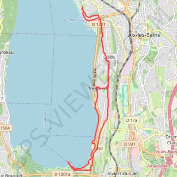 Trace GPS Les bords du Lac du Bourget, itinéraire, parcours