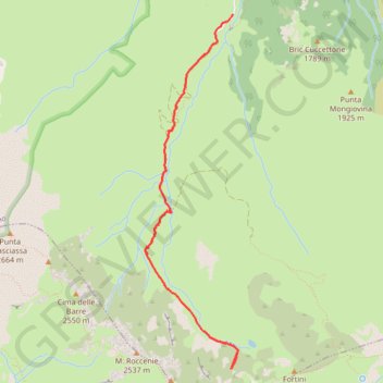 Trace GPS Cima di Crosa, itinéraire, parcours