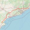 Trace GPS Santa Susana, Cardedeu, Castellbell i Vilar, Prades, Torto, itinéraire, parcours