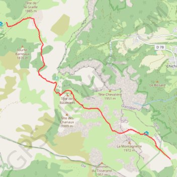 Trace GPS Col de Menée, itinéraire, parcours