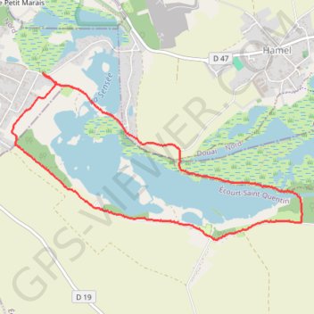 Trace GPS Les marais de Lécluse, itinéraire, parcours