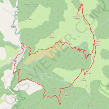 Trace GPS De Moulinet à la Pointe de Ventabren, itinéraire, parcours