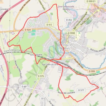 Trace GPS Ceinture Verte - Villedieu-les-Poëles, itinéraire, parcours