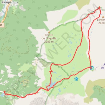 Trace GPS Le Grand Galbert en boucle par Le Lac Fourchu, itinéraire, parcours