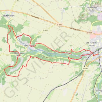 Trace GPS Etampes Saint Martin Chalo, itinéraire, parcours